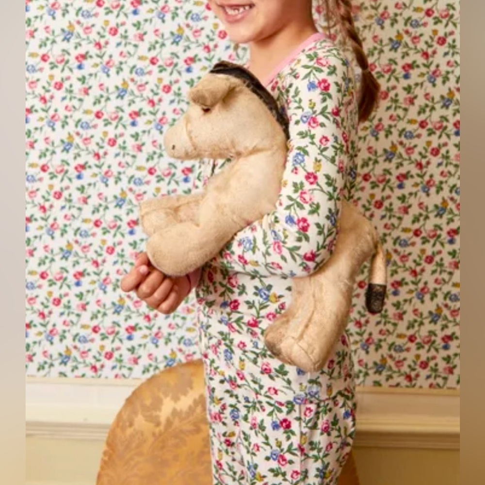 Mini Boden Pajama Set Ivory Rambling Rose-NWT-Girl Size 6Y, 116cm Floral Design